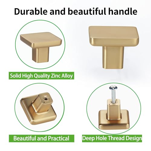 TUNNY 10 Pack Classic Cabinet Knob-Champagne Bronze Single Hole Furniture Hardware Knob for Kitchen Cabinet Bedroom Dresser Furniture Hardware Cabinet Pulls - color: Champagne Bronze, size: Single Hole