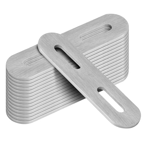 16 Pack 3-3/4" x 7/8" Stainless Steel Slotted Flat Mending Plates