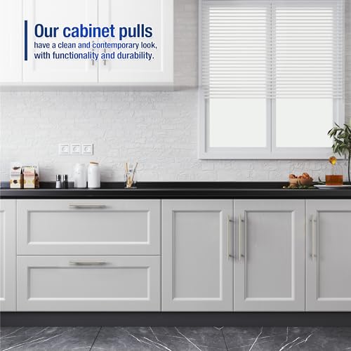 20 Pack Brushed Nickel Cabinet Handles, 3 in Hole Center Cabinet Pulls - color: Brushed Nickel, size: 3 in Hole Center