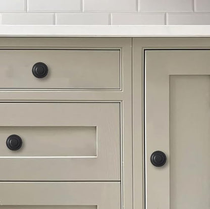khtumeware 10 Pack 1-1/4 Inch(32mm) Matte Black Round Cabinet Knobs Heavy Duty Soild Cabinet Knobs Kitchen Cabinet Hardware for Cupboard Drawer Handles - color: Matte Black, size: 1-1/4"(32mm)Diameter