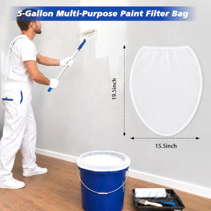 70 PCS 5 Gallon Paint Strainer, Paint Strainer Bags with Top Opening
