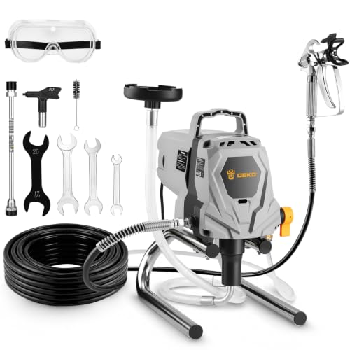1010W Stand Airless Paint Sprayer, 3000 PSI High Efficiency Electric Airless Sprayer with Extension Rod and Cleaning Kits, Paint Sprayers for House Painting, Furniture, Walls, Fences, DIY Projects