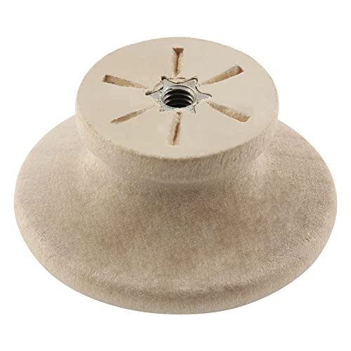 Murtenze 1-1/2 Inch Wood Knobs Unfinished Round Mushroom Shape 10 Pack - size: 10 PCS 1-1/2