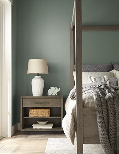 KILZ TRIBUTE Paint & Primer, Interior, Satin, American Pine, 1 Gallon - color: AMERICAN PINE, size: 128 Fl Oz (Pack of 1)
