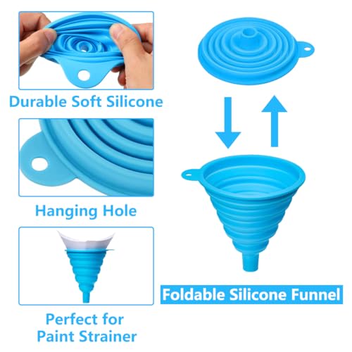 100Pack 100 Micron Paint Strainers Paint Cones with Silicone Funnel - size: 101 Pack