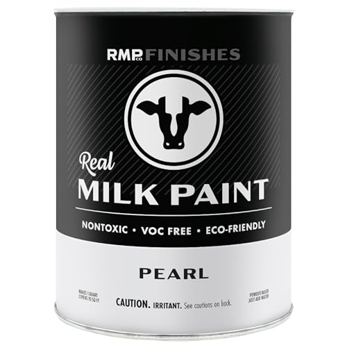 RMP Finishes Real Milk Paint Powder for Wood Furniture, Cabinets, Walls, Brick, and Stone, Matte Finish, Water-Based, Organic, Pearl, 1 Quart - color: Pearl, size: 32 Fl Oz (Pack of 1)