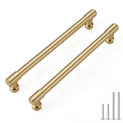 Goldenwarm 10 Pack 6-1/4 Inch Champagne Bronze Cabinet Pulls Modern Kitchen & Bathroom Hardware Heavy Duty Zinc Alloy Drawer Handles with Complete Screw Kit Consistent Finish for Whole-Home Renovation - color: Champagne Bronze, size: 6-1/4 Inches Hole Cen
