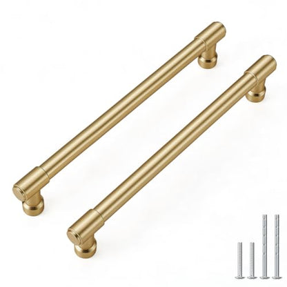 Goldenwarm 10 Pack 6-1/4 Inch Champagne Bronze Cabinet Pulls Modern Kitchen & Bathroom Hardware Heavy Duty Zinc Alloy Drawer Handles with Complete Screw Kit Consistent Finish for Whole-Home Renovation - color: Champagne Bronze, size: 6-1/4 Inches Hole Cen
