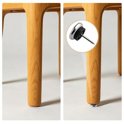 TOVOT 20PCS Furniture Chair Glide Nail-On Metal Glides for Carpet Floors (23mm) - size: 23mm