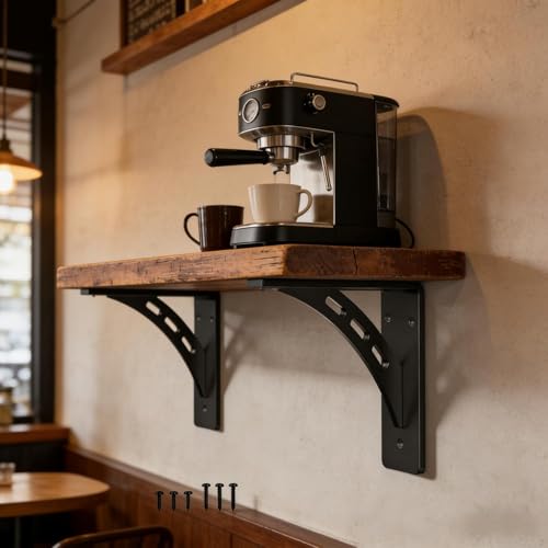 9"x8"x2.5" Heavy Duty Shelf Brackets - Max Load 1100 LBS, Premium Alloy Metal Mantel Brackets - Set of 2 - Fireplace & Countertop Support - size: 9 inch x 8 inch