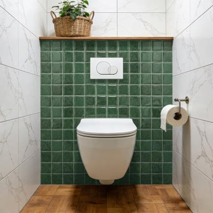 20pcs Peel and Stick Backsplash Wall Tiles,Retro Green 6"x6" - color: Retro Green