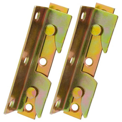 BokWin No Mortise Bed Rail Fittings, 4 Sets