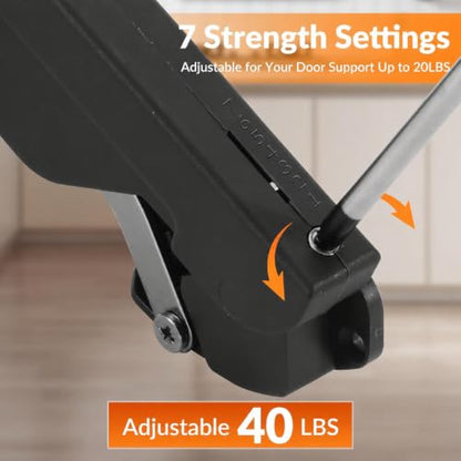 HBL' Lid Support Hinges with Soft Close, Adjustable Strength, 40LBS Support - size: 40LBS Max Load