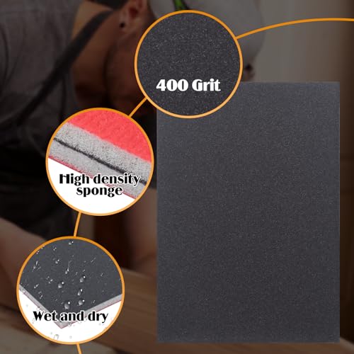 400 Grit Sanding Sponge, Wet Dry Sanding Block, 20 Pcs - size: 400 Grit
