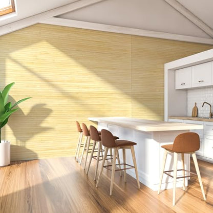 Art3d 48 x 96 in Pole Wrap Natural Bamboo Wall Panel, 1-Pack, Raw - color: Raw, size: 1-48 inches x 96 inches