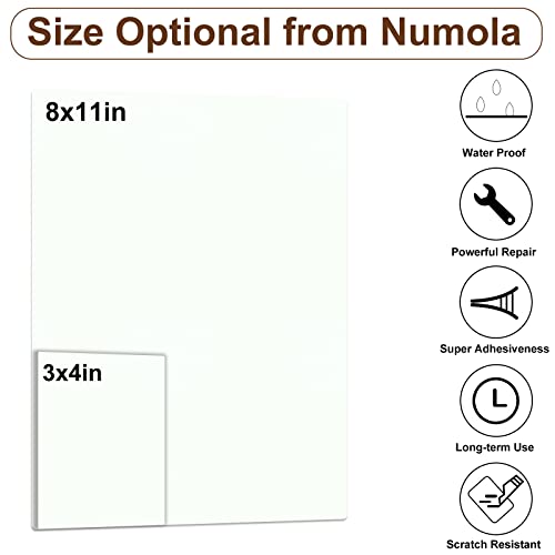 Numola Leather Repair Patch, 8×11 Inch Self-Adhesive White - color: White, size: 8×11inch