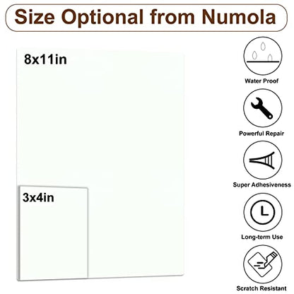 Numola Leather Repair Patch, 8×11 Inch Self-Adhesive White - color: White, size: 8×11inch