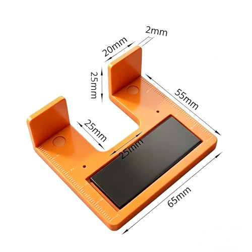 Cabinet Door Hinge Installation Locator 2 Pack, 2mm Door Seam Strong Magnetic Hinge Fixed Locator, Precision Hinge Installation Tool, Suitable for Most Cabinet Doors