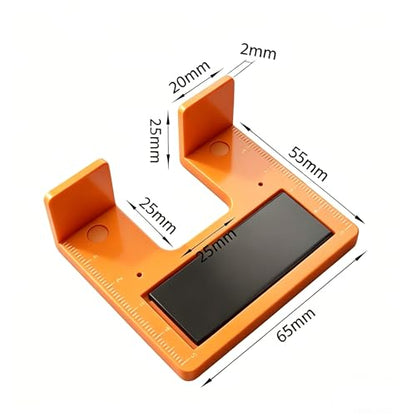 Cabinet Door Hinge Installation Locator 2 Pack, 2mm Door Seam Strong Magnetic Hinge Fixed Locator, Precision Hinge Installation Tool, Suitable for Most Cabinet Doors