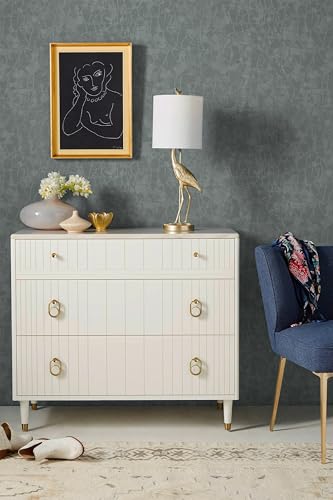 Yasinet Peel and Stick Wall Paper Removable Wallpaper Modern Grey-Green Embossed Thicken Self Adhesive Wallpaper Textured Contact Paper for Cabinets Walls Waterproof Vinyl Roll 78.7"x 15.7" - color: Gray, size: 78.7"Lx 15.7"W