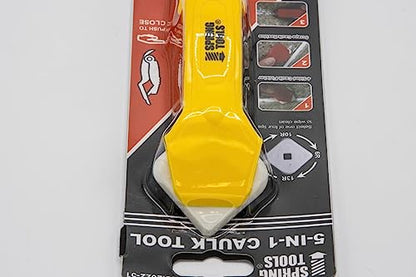 Spring Tools 5-1 Caulk Tool; 5 in 1 Caulking Tools Caulk Finishing Tool Caulk Remover Tool Caulk Remove Scraper Silicone Tool for Bathroom