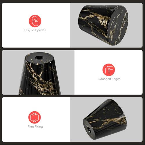 homdiy 10 Pack Black Gold Speckled Cabinet Knobs Dresser Knobs - color: Black Gold Speckled