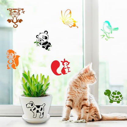 Augshy 56 Pcs Animal Stencils for Painting Craft Drawing Templates for Kids - style: Animals