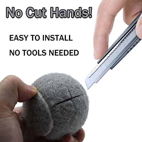 Precut Tennis Balls for Walker and Furniture Legs,4 Pack - color: Grey, size: 4 Pack