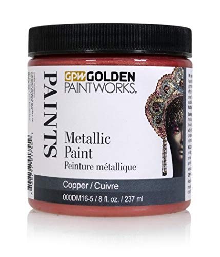 Metallic Paint, 8 oz Jar, Copper - color: Copper