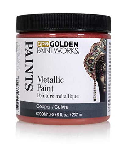 Metallic Paint, 8 oz Jar, Copper - color: Copper