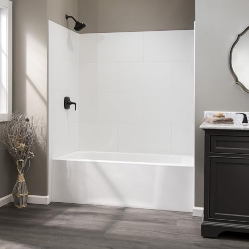 Palisade 25.6 in. x 14.8 in. Vinyl Wall Tiles in Dusty Pearl (8 Pack) - color: Dusty Pearl, size: Case of 25.6 in. x 14.8 in. Tiles