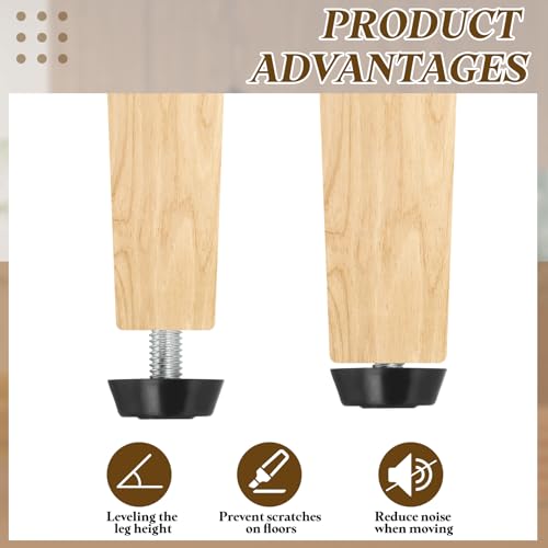 PATIKIL 20 Pcs M6 x 12mm Thread Adjustable Furniture Levelers, Furniture Feet Levelers Screw on Steel Screw in Threaded Leveling Feet Glides for Table Chair Cabinet Patio Legs - size: M6 x 12mm