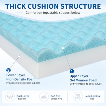 High Density Upholstery Foam (72"x24"x4") Seat Cushion Replacement Foam, 1 Inch Egg Crate Memory Pad for Pressure Relief and Comfort, Cuttable Sofa Sag Support Chair Repair Material DIY Projects - size: 72"x24"x4"