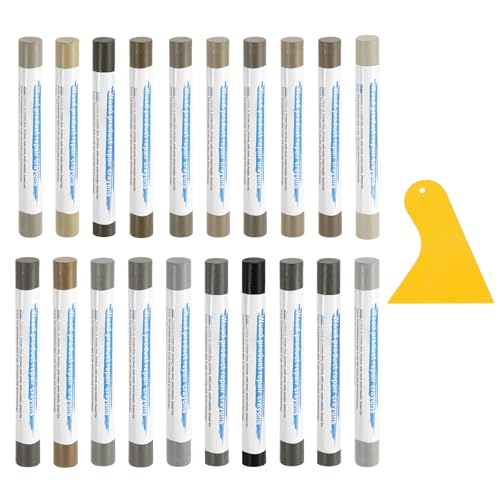 uxcell 20Pcs Wood Filler Sticks 20 Colors Comprehensive Gray Series - color: Comprehensive Gray Series