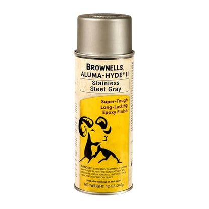 Brownells Aluma-Hyde II Epoxy Based Firearm Finish Spray Coating Protection Paint, Aerosol Can, 12 oz. (340g) Stainless Gray - color: Stainless Gray