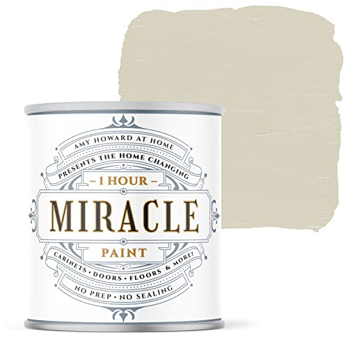 AMY HOWARD AT HOME One Hour Miracle Paint - Water-Based Enamel - Scrubbable Eggshell Finish - All In One Furniture Paint - No Stripping, Sanding, or Priming - 32 OZ - Almond Daze - color: Almond Daze