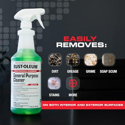 Rust-Oleum Professional Cleaners General Purpose Cleaner | Trigger Spray 32 oz Carafe Bottle | Professional Strength | Ready to Use - size: 32 Fl Oz (Pack of 1)