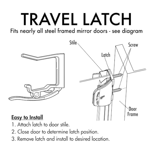 Mirrored Door Latch RV Sliding Wardrobe Doors (Pair)
