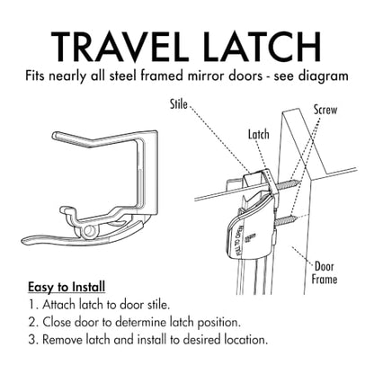 Mirrored Door Latch RV Sliding Wardrobe Doors (Pair)