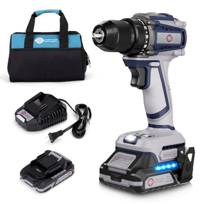 20V Max Brushless Cordless Drill Kit, 70 N·m, 3/8-Inch Keyless Chuck - color: Grau 1