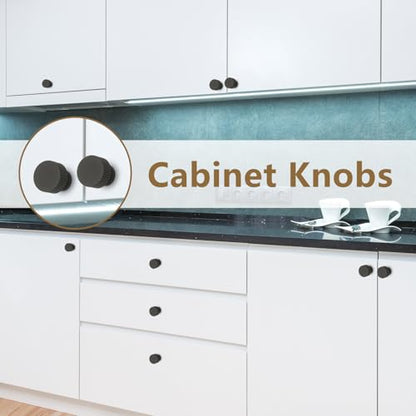 6 Pack Black Cabinet Knobs Dresser Knobs, Kitchen Drawer knobs - color: Black, size: 6 Pack