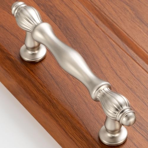 3 Inch Brushed Nickel Cabinet Pulls Drawer Handles 10 Pack 2510 - color: Brushed Nickel, size: 3 In Hole Distance