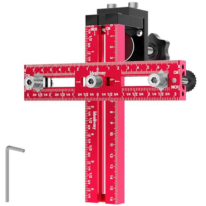 Cabinet Hardware Jig – Adjustable Drill Guide Template for Knobs & Handles | Precision Hole Locator for DIY Cabinet Installation (Fits 2.5" to 5" Spacing) - size: Medium