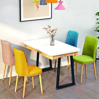 Taelakeni 36 Inch Metal Table Bar Legs, Heavy Duty Industrial Style Table Leg with Adjustment Feet Pads, Trapezoid - color: Trapezoid, size: 36 IN