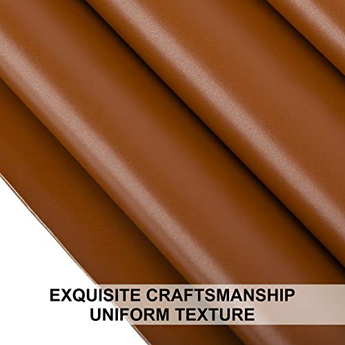 PU Fabric Material 1 Yard 54" x 36" Faux Synthetic Leather Sheets 1.2mm Thick Perfect for Upholstery, DIY Crafts, Hat Making, Hair Crafts Making, Sewing (Brown) - color: Brown, size: 1 Yard (54" x 36")