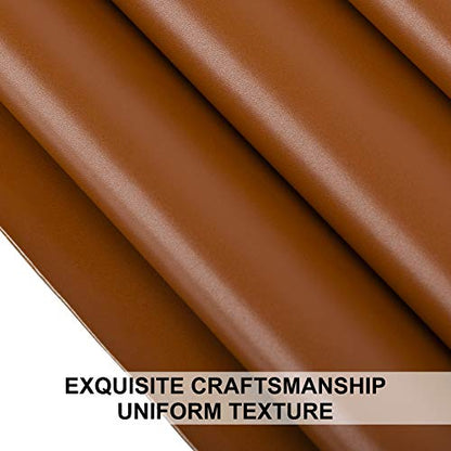 PU Fabric Material 1 Yard 54" x 36" Faux Synthetic Leather Sheets 1.2mm Thick Perfect for Upholstery, DIY Crafts, Hat Making, Hair Crafts Making, Sewing (Brown) - color: Brown, size: 1 Yard (54" x 36")