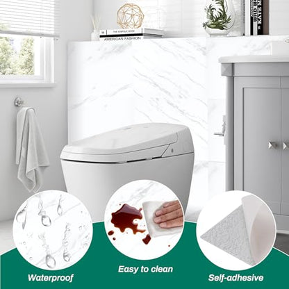 Peel and Stick White Wall Tiles for Backsplash 11.8" x 11.8", 12-Pack - color: White, size: 11.8" x 11.8" x 2.2mm