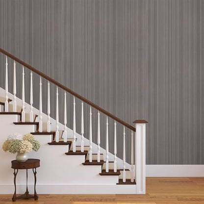 Grasscloth Peel and Stick Wallpaper, 15.7"x118" Dark Brown Textured Self-Adhesive Waterproof Vinyl Fabric Contact Paper, Wall Paper for Kitchen, Shelf Linen, Bathroom, Bedroom - color: Dark Brown, size: 15.7" x 118"
