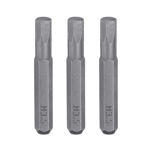 HARFINGTON 3pcs H3.5 Hex Screwdriver Bit 5/32" Hex Shank 28mm Length - size: H3.5