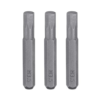HARFINGTON 3pcs H3.5 Hex Screwdriver Bit 5/32" Hex Shank 28mm Length - size: H3.5